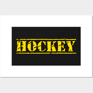 HOCKEY BOLD ENFORCER TEXT Posters and Art